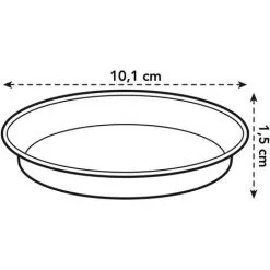 Soucoupe Elho Green Basics Ø10cm Noir -ELHO Soldes 73827388 4